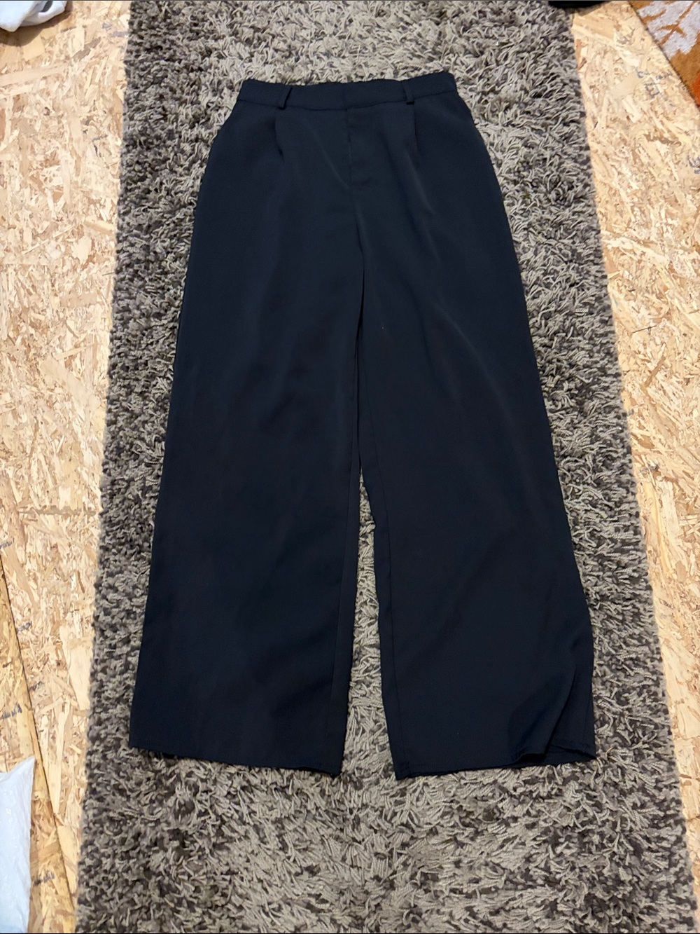 High-Rise Wide Leg Women's Pants in Black